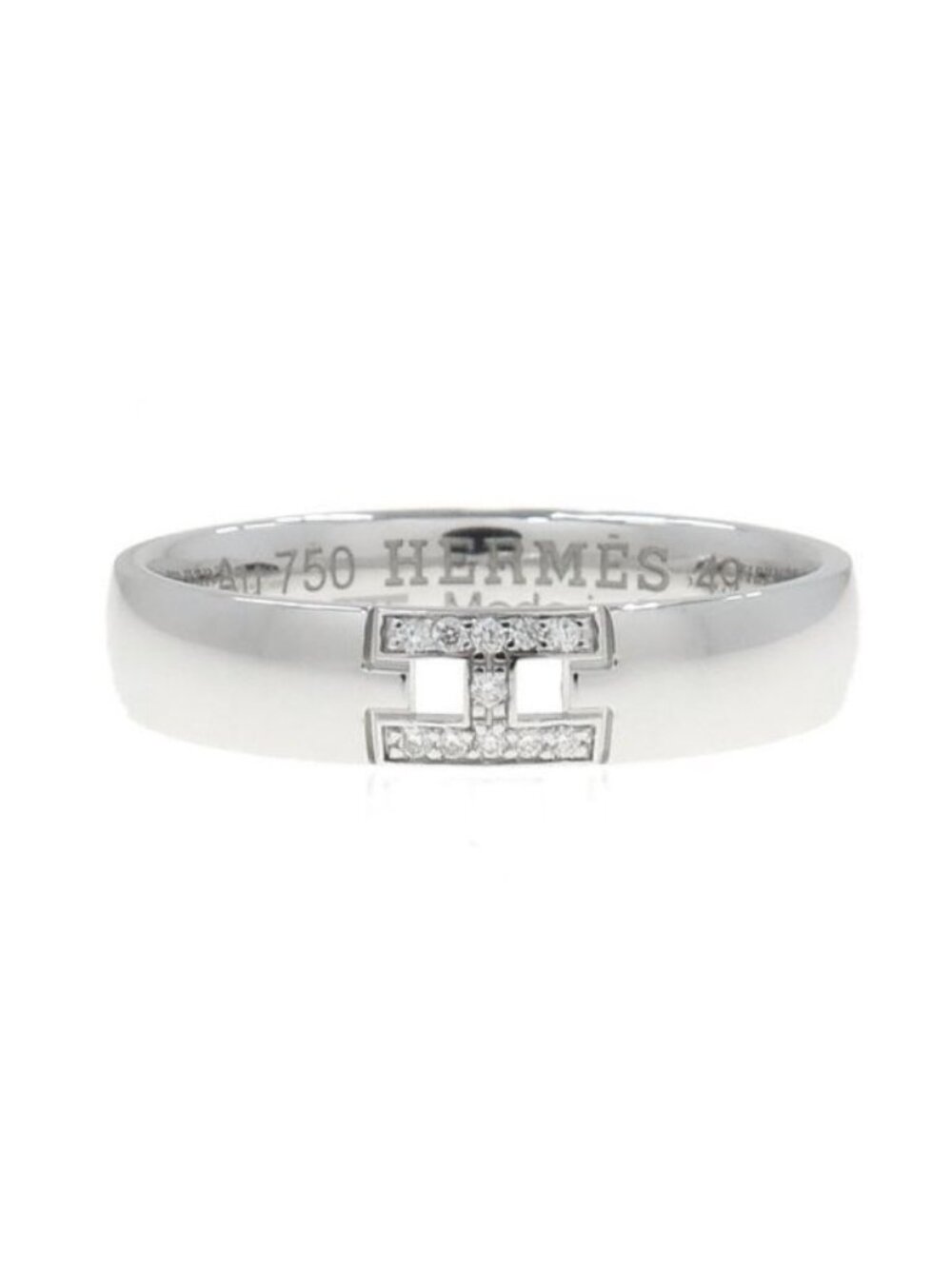 Hermes Everhera Crest Sling Diamond 49 Ring